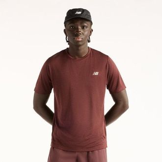 New Balance Uomo RC Essential T-Shirt in Marrone, Maglia di Poliestere, Taglia 2XL