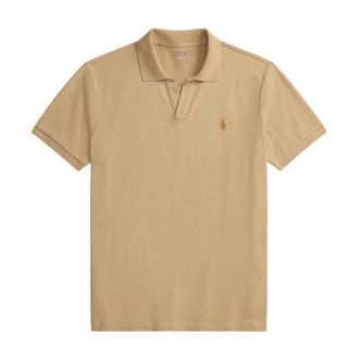 Polo Ralph Lauren Polo in Piqu&eacute; Stretch Custom - male - Polo Ralph Lauren - Polo Shirts - Beige - 2XL - Tops