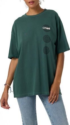 O'Neill OG Fish Eye Oversize Cotton Graphic T-Shirt in Dark Forest at Nordstrom, Size Xx-Large