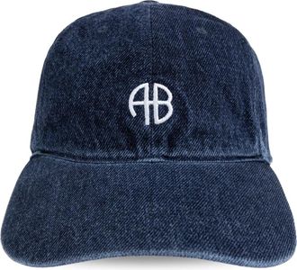 Anine Bing Jeremy Baseball Cap - Dames - Petten - Blauw - ONE Size - Katoen - Accessoires