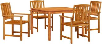 vidaXL Garden Dining Set 5 pcs Brown Solid acacia wood vidaXL