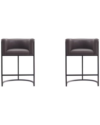 Manhattan Comfort Set Of 2 Cosmopolitan Counter Stools