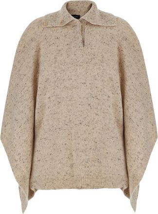 Fabiana Filippi Cape - Dames - Ponchos - Beige - ONE Size - Wol - Jassen