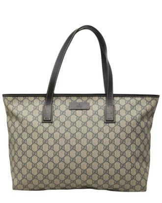 Gucci Grey Gg Supreme Canvas Tote (Authentic Pre-Loved)