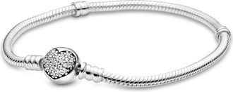 Pandora Moments Hart Sluiting Armband - Dames - Accessoires - Grijs - Maat: ONE Size