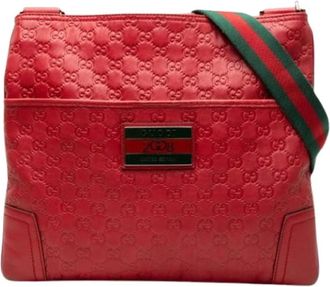 Gucci Pre-owned Cross Body Bags, female, Red, Size: ONE SIZE Pre-owned Sherry Line Shoulder Bag