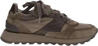 Brunello Cucinelli Lage Leren Sneakers - Dames - Sneakers - Bruin - 40 EU - Leer - Schoenen