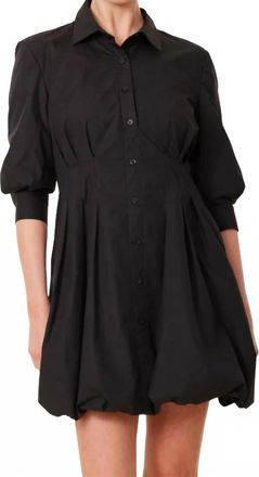 Dolce Cabo 3/4 Sleeve Bubble Dress In Black