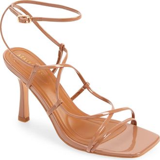 Azalea Wang Kaylin Ankle Strap Sandal in Beige at Nordstrom, Size 8.5