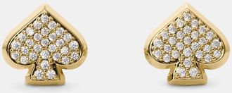 Kate Spade New York Womens Everyday Spade Pav&eacute; Stud Earrings in Beige