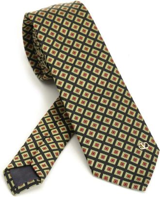 Valentino Garavani Valentie Jacquard Katoenen Stropdas - Heren - Stropdassen - Veelkleurig - ONE Size - Katoen - Accessoires