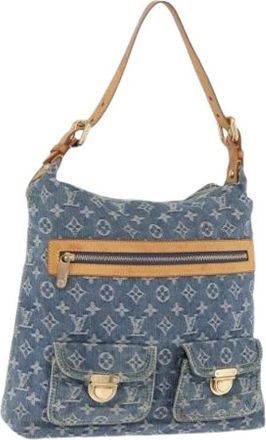 Louis Vuitton Pre-owned Monogram Denim Canvas Schoudertas - Dames - Vintage Schoudertas - Blauw - ONE Size - Denim - Vintage