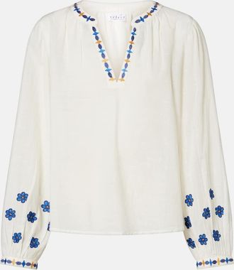 Velvet Amani embroidered cotton blouse