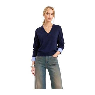 Liu Jo Dames, Truien, Blauw, Maat: M Wol