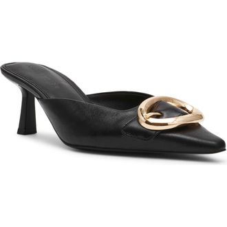 Steve Madden Lisbeth Pointed Toe Mule in Black Leather at Nordstrom Rack, Size 5.5