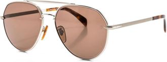 Eyewear by David Beckham Aviator Metal Zonnebril - Heren - Zonnebrillen - Grijs - ONE Size - Accessoires
