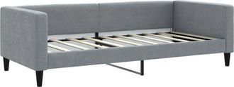 vidaXL Sofá cama sin colchón tela gris claro 90x190 cm Vidaxl