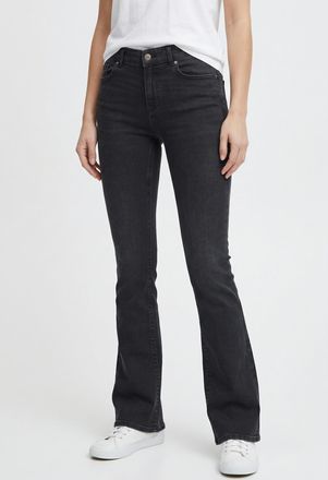 Only Bootcut-Jeans ONLY ONLBLUSH MW BACK POCK FLARED DNM PIM970, Damen, Gr. XL, L&auml;nge 32, washed schwarz, Denim/Jeans, Obermaterial: 92% Baumwolle, 6% Elas