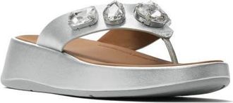 FitFlop F-Mode Ultra Toe Post Sandal in Silver at Nordstrom, Size 11
