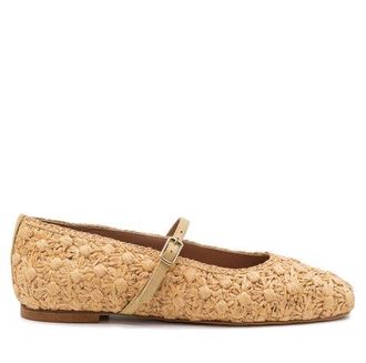 Andrea Gomez Dalia Strap Ballerina in Natural Raffia at Nordstrom, Size 39.5