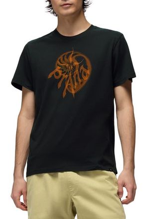 Prana Heritage Nautilus Organic Cotton Graphic T-Shirt in Black at Nordstrom, Size Xx-Large