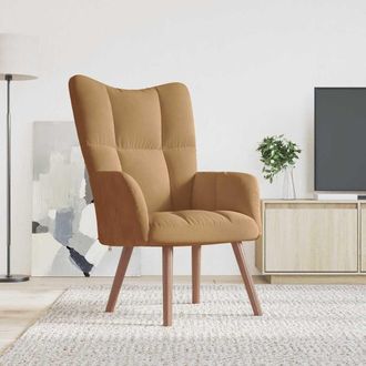 vidaXL Sill&oacute;n De Relax De Terciopelo Marr&oacute;n Vidaxl