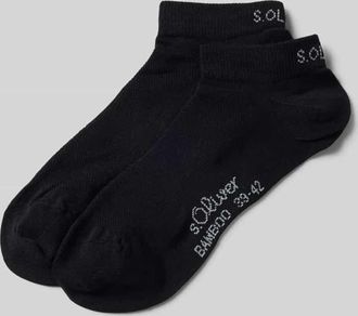 s.Oliver Red Label Sneaker-Socken aus Viskose-Mix im 2er-Pack in Black, Gr&ouml;&szlig;e 43/46
