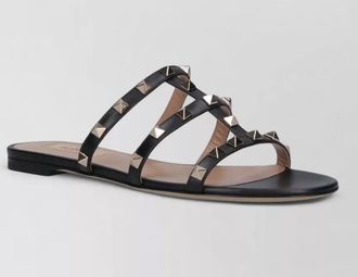 Valentino Garavani flat sole studded strap lace sandals