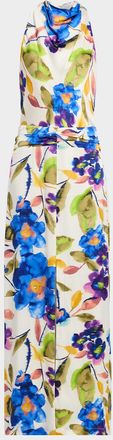 Ramy Brook Charmayne Floral-Print Cowl Maxi Dress