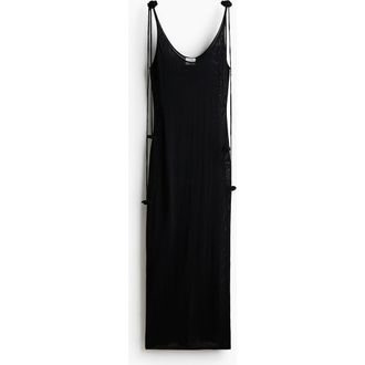 H&M Fine-knit Silk-blend Dress in Black at Nordstrom, Size X-Small