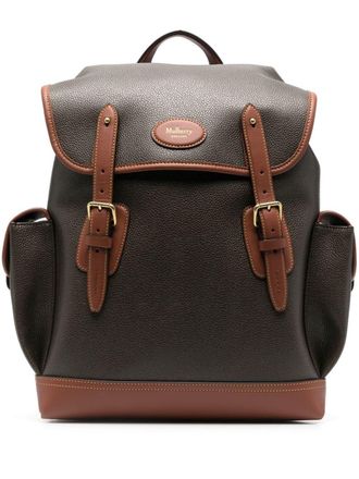 Mulberry logo plaque-detail backpack - Brown