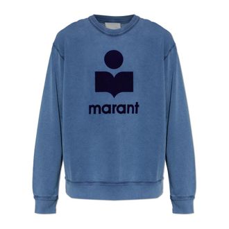 Isabel Marant Hoodies & sweatvesten, Heren, Blauw, XL, Katoen, Mikoy Sweatshirt