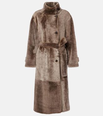 Brunello Cucinelli Shearling wrap coat