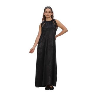 Summum Dress Satin - Dames - Jurken - Zwart - Maat: M Satijn