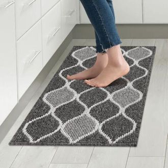 OEM Alfombrilla De Cocina Antideslizante, Absorbente Y Resistente A La Suciedad, 100 % Polipropileno, Lavable A M&aacute;quina, 45 X 75 Cm, Negra