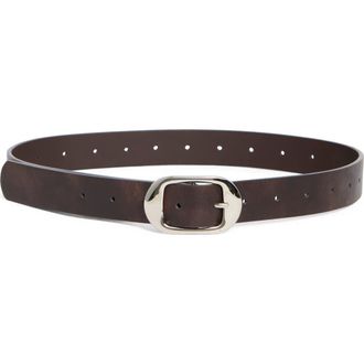 Steve Madden Perforated Reversible Faux Leather Belt in Dark Chocolate at Nordstrom Rack, Size X-Large