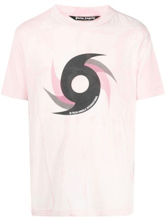 Palm Angels T-shirt met print - Roze
