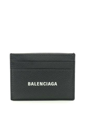 Balenciaga 2010-2025 Leather Cash card holder - women - Calf Leather/Leather - One Size - Black