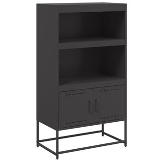 Berkfield Home Highboard Black 68.5x38.5x123.5 cm Steel