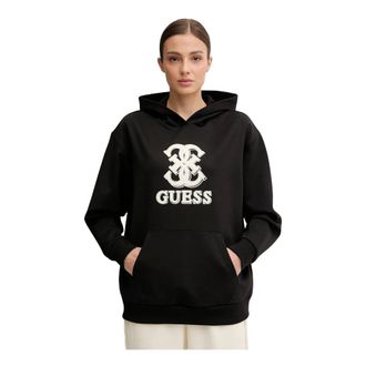 Guess Dames, Sweatshirts & Hoodies, Zwart, Maat: XS Poliester