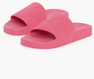 Bottega Veneta Matt rubber Sliders with Intreccio Motif size 34