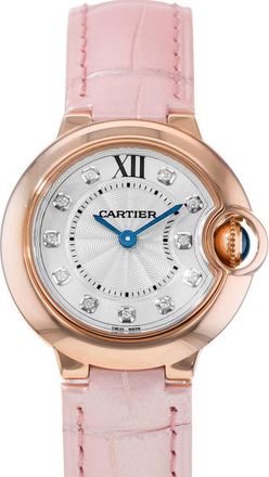 Cartier Pre-owned Cartier Ballon Bleu 28Mm Quartz Diamond Silver Dial Ladies Watch WE902050