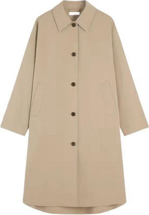 Tommy Hilfiger Single-Breasted Coats - Dames - Mantel - Bruin - M - Jassen