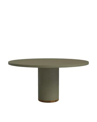 Hannun Mesa de comedor de microcemento en color verde oliva 150 cm