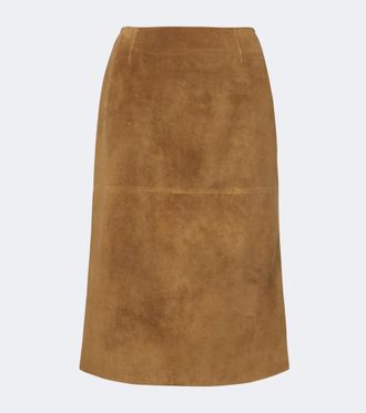 Jil Sander Falda midi de ante