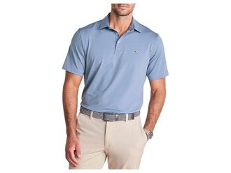Vineyard Vines St. Jean Stripe Sankaty Polo Mens Clothing Evening/Indigo Sea : 2XL, Spandex/Polyester