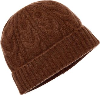 Bruno Magli Cable Cuffed Cashmere Hat