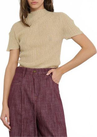 Momoni Mirada Top In Oro Chiaro