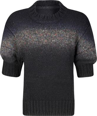 sacai balloon-sleeve sweater - Black