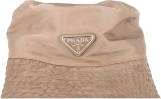 Prada Pre-owned Accessories, female, Brown, Size: ONE SIZE Pre-owned Fabric hats